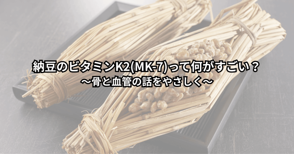 納豆のビタミンK2（MK-7）が骨や血管にどう関係するかが気になり調べている人のイメージ