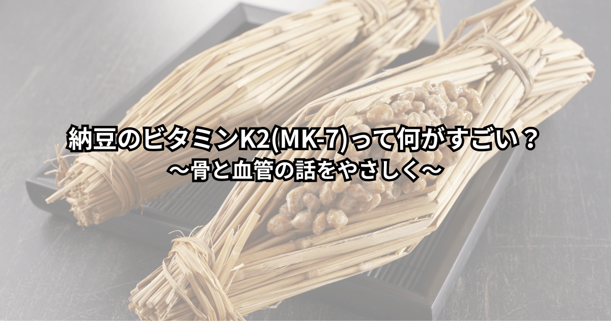 納豆のビタミンK2（MK-7）が骨や血管にどう関係するかが気になり調べている人のイメージ